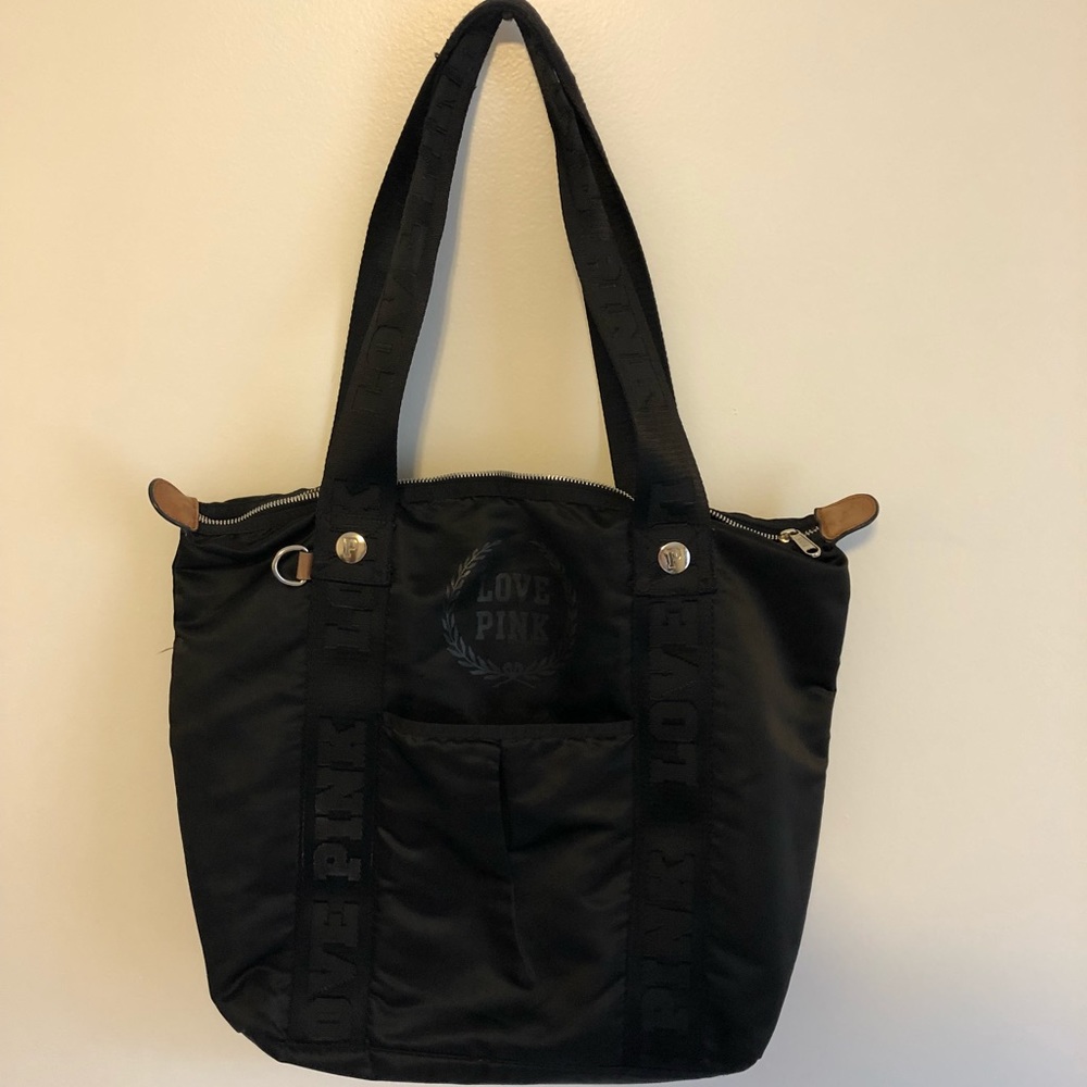 Black Victoria’s Secret PINK Zip Tote